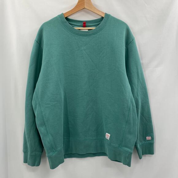 Topo Designs Teal Crewneck Sweatshirtc - Picture 2 of 6